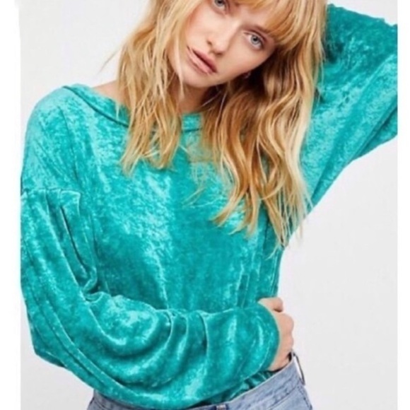 Free People‎ Velvet Velour Milan Layering Top - Picture 1 of 9